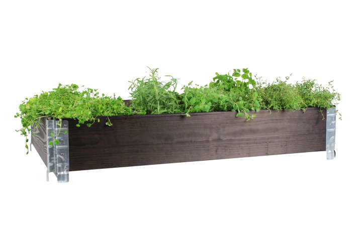 Pallekarm svartbeiset 19 mm, 80 x 120 x 20 cm